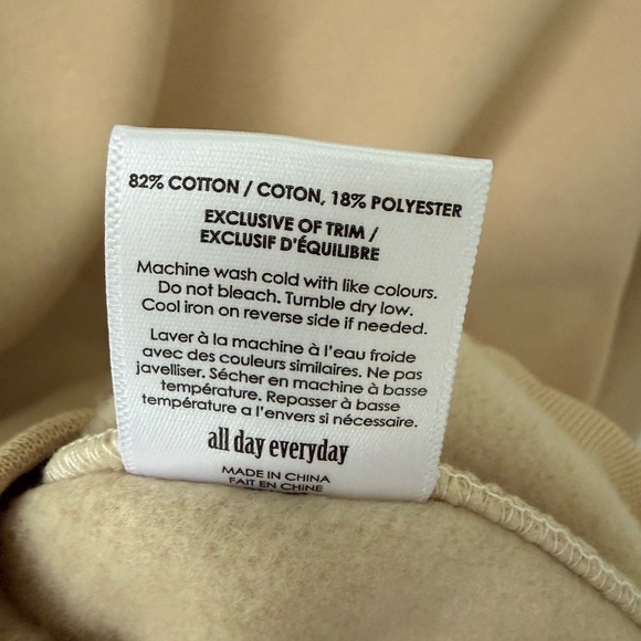 Atrium Collective Plenty Men's Crewneck Sweatshirt in Buttercream NWT - Picture 5 of 6